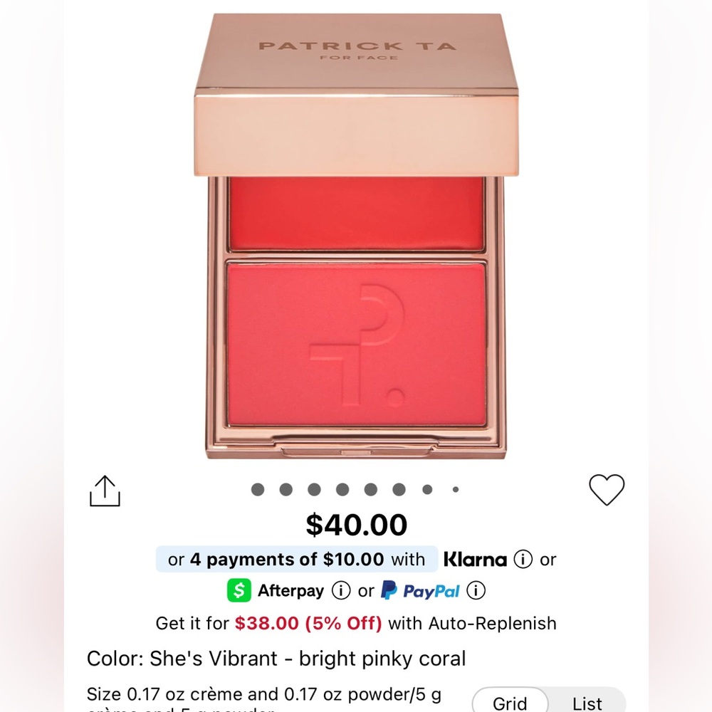 NWT— Patrick Ta Blush - Vivid Pink Coral- She’s Vibrant